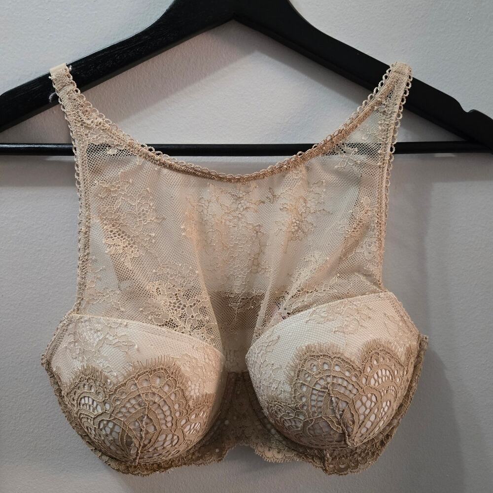 Victoria's Secret Lace Racerback Bralette / Front-Close Push-Up sz 32DD New